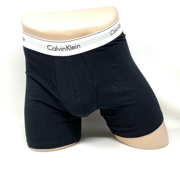 Calvin Klein Men's 3 Pack Boxer Briefs Blue Black Green Cotton Stretch NB2381920 - Picture 3 of 8